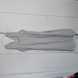 Gray Square Neck Dress